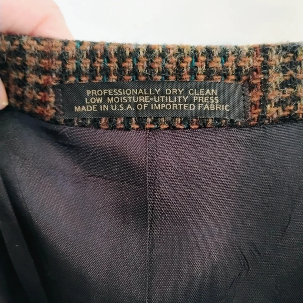 Men's Short Stature/Boys Husky John Weitz Vintage Brown Plaid Blazer - Picture 4 of 16